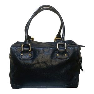 Caterina Lucchi Made in Italy Black Leather Handbag